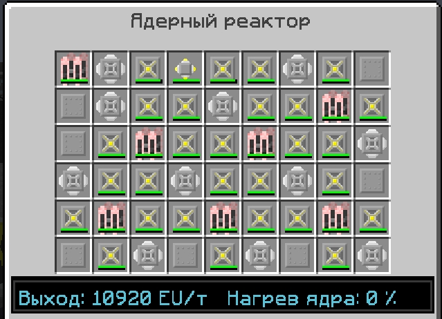 Схема расположения компонентов в ядерном реакторе